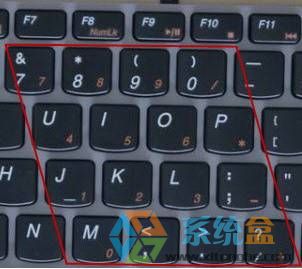 出现这样的情况,是由于笔记本电脑中7,8,9,0,u,i,o,p,j,k,l,;,m,.